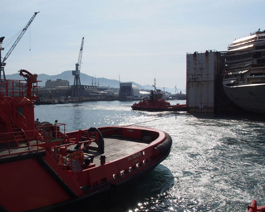 costa concordia rimorchiatori genova